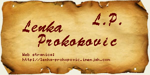 Lenka Prokopović vizit kartica